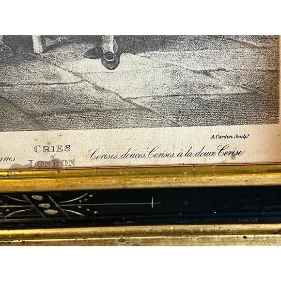 Antique Engraving in Victorian Shadow box Frame-Cries of London-16x14-Trades Art - Picture 6 of 10